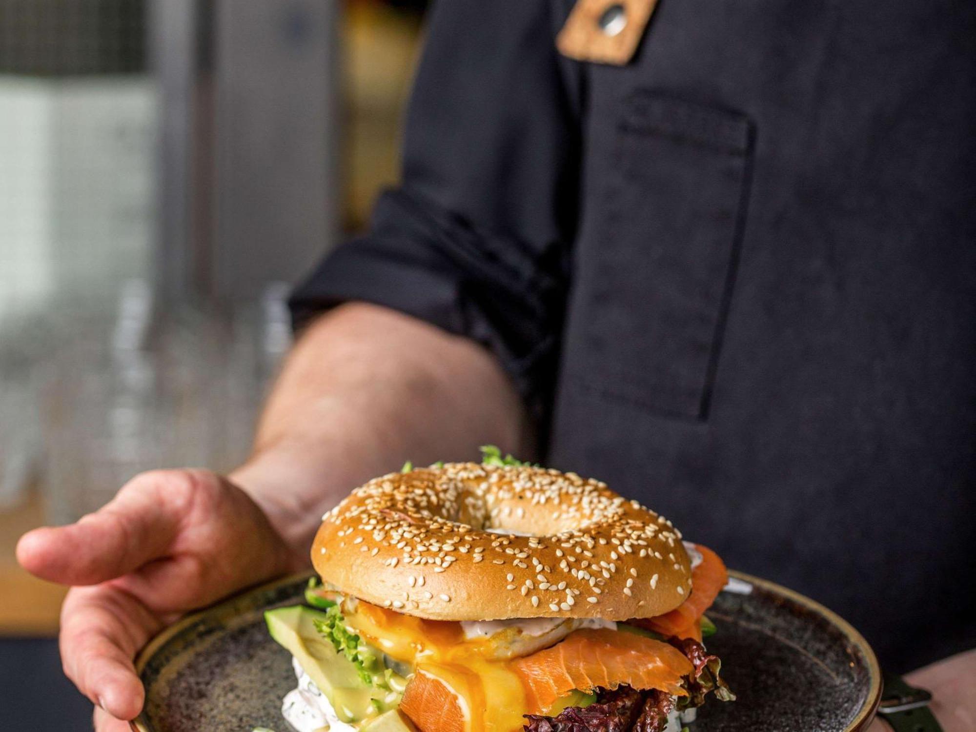 The Bridge Wroclaw - Mgallery Dış mekan fotoğraf A bagel with cream cheese and lox